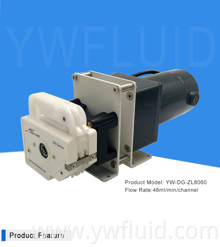 YWfluid Multi Channel DC Motor Peristaltic Dosing Pump Used for Pharmaceutical filling cosmetic filling